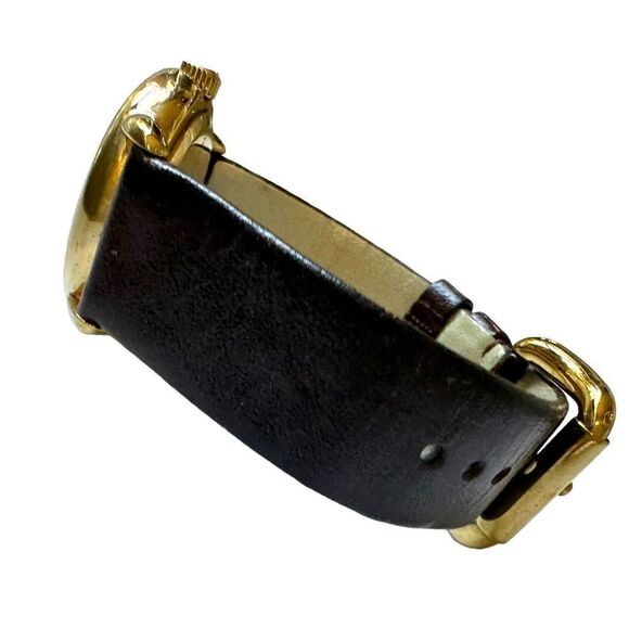 MARC BY MARC JACOBS MBM1185 Analog Brown Leather and Dial Gold Tone Round Watch - Picture 5 of 6